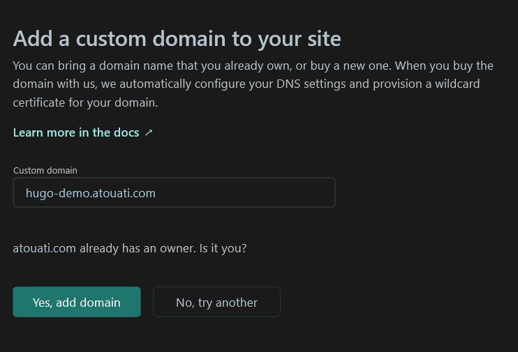 Create Custom Domain Netlify 2/3